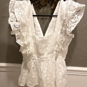 J.CREW Flutter sleeve top